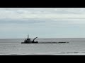 Dredger sending sand to Mablethorpe Beach