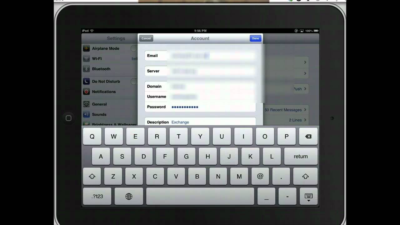 Update Email Password on iPad - YouTube