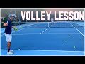 Tennis Volley Lesson With 5.5 NTRP Player | Drills to Improve Net Game