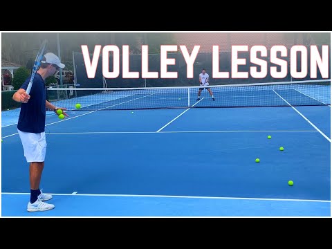 Tennis Volley Lesson With 5.0 NTRP Player | Drills to Improve Net Game