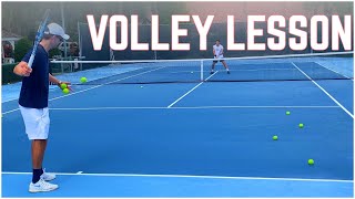 Tennis Volley Lesson With 5.0 NTRP Player | Drills to Improve Net Game screenshot 3