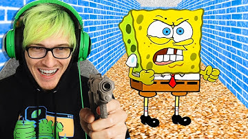 A meme filled Baldi mod that replaces everything with Spongebob is hilarious
