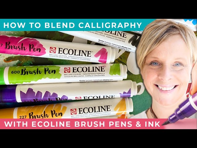 4 Calligraphy Blend Techniques Using Ecoline Brush Pens 