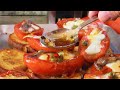 POMODORI RIPIENI saporiti ALLA PIASTRA con BRUSCHETTA DELLA CASA  pomodori saporiti