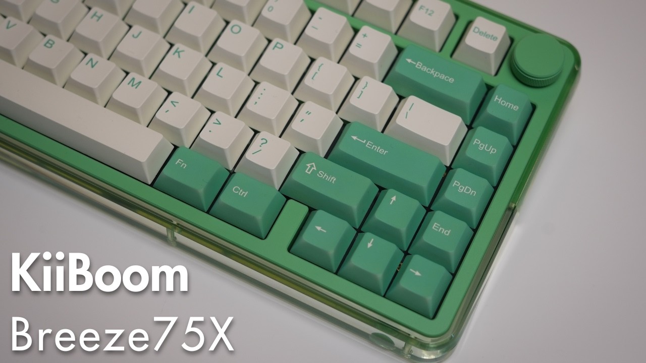 【メカニカルキーボード】KiiBoom Breeze75 試打のみ美品 クリア Amazon | KiiBOOM Breeze 75 75% CNCアルミニウムとアクリルワイヤレス