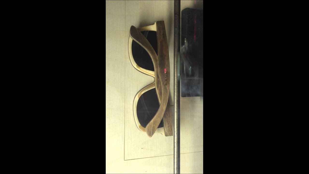 Laser Engraving Demo 1 Wooden Sunglasses YouTube