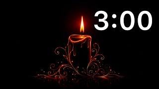 3 Minute Timer / Black Background Timer / Candle Timer / No Music