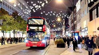 London Walking Tour 2024 🇬🇧 Christmas Vibes London City in November 🥶 🇬🇧 4K Virtual Walking Tour