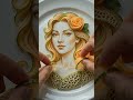 Cantaloupe Portrait Fruit Carving Art #art #diy #shorts #ytshorts