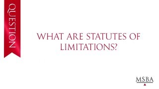 MN Find a Lawyer: What are statutes of limitations?