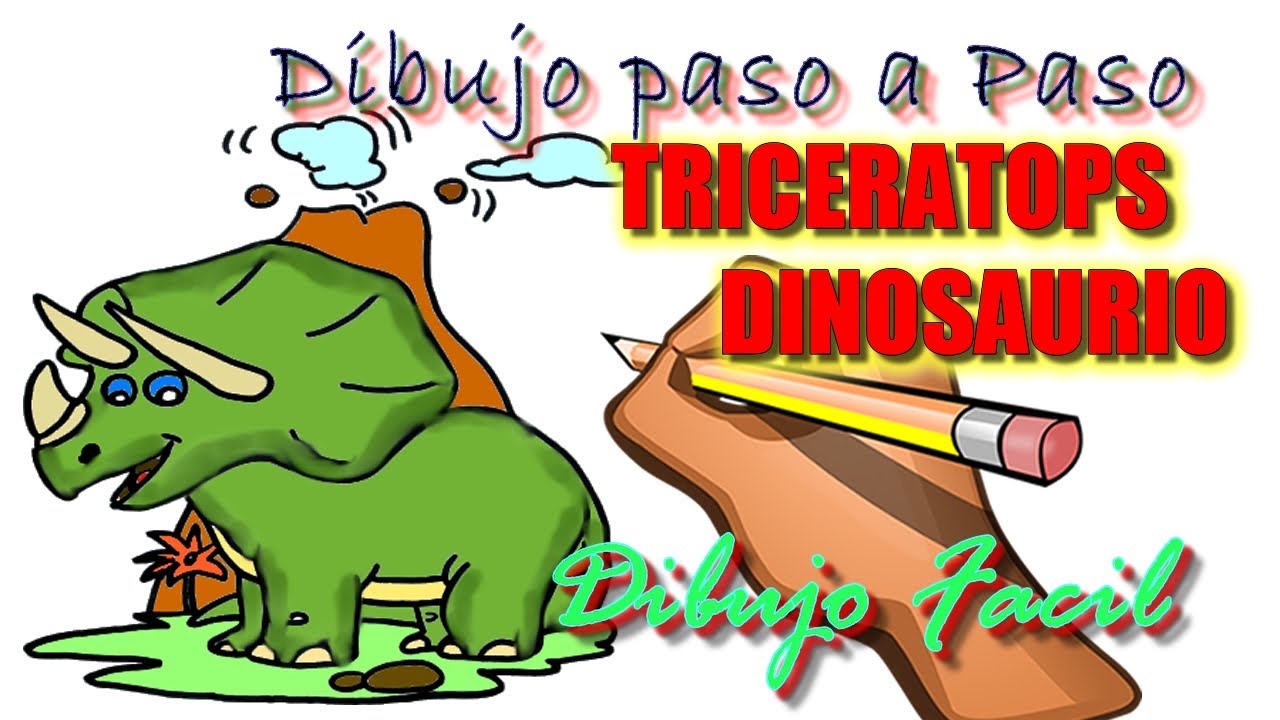 Como DESENHAR um DINOSSAURO TRICERATOPS - Como DIBUJAR un DINOSAURIO - How  to DRAW a TRICERATOPS 