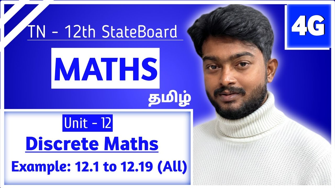 Example 12.1 to 12.19  Full | 12th StateBoard Maths Chapter 12 Discrete Maths in Tamil | TN Syllabus