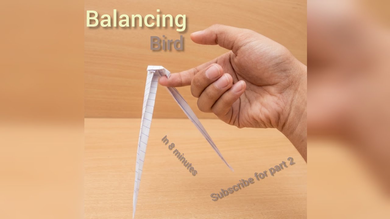 Balancing Bird 🐦🕊️. #Origami#PaperCrafts #DIYToys#BalancingToy# ...
