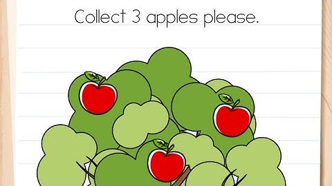 Brain Test Level 166 collect 3 apples please