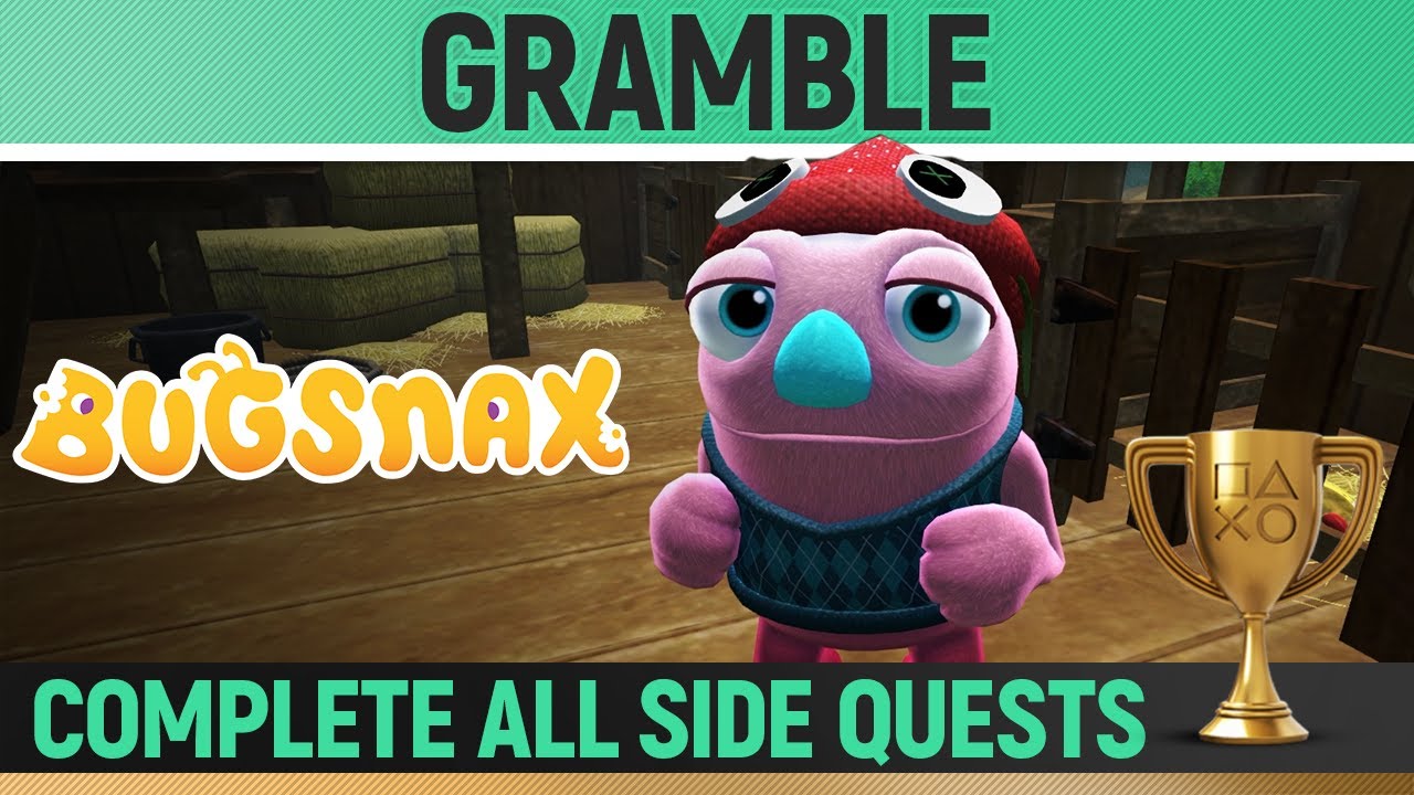 Bugsnax Gramble All Side Quests 100 🏆 Sidetracked Trophy Guide