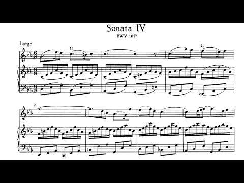 JS Bach: Sonata for Violin and Harpsichord in C Minor, BWV 1017 - Eduard Melkus, Huguette Dreyfus
