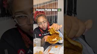 Trying Popeyes New Pickle Combo w/ Pickle Lemonade 🥒 #popeyes #foodreview #pickles