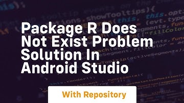 package r does not exist problem solution in android studio