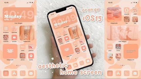 iOS15 Aesthetic orange homescreen🍊 widgetsmith tutorial