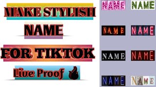 Make Stylish Name For TikTok || AadilMemon screenshot 5