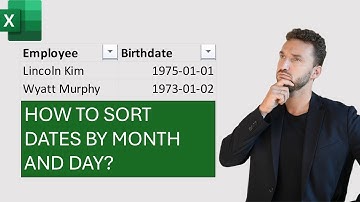How to sort dates by Month and Day instead of Year in Excel