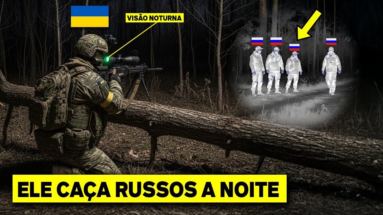 Sniper Ucraniano Com Visão Noturna Encontra Tropas Russas Então Isso Acontece