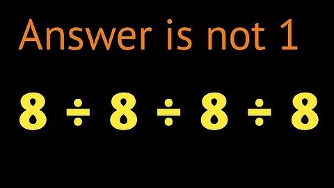 Answer is not 1 | PEMDAS doesn