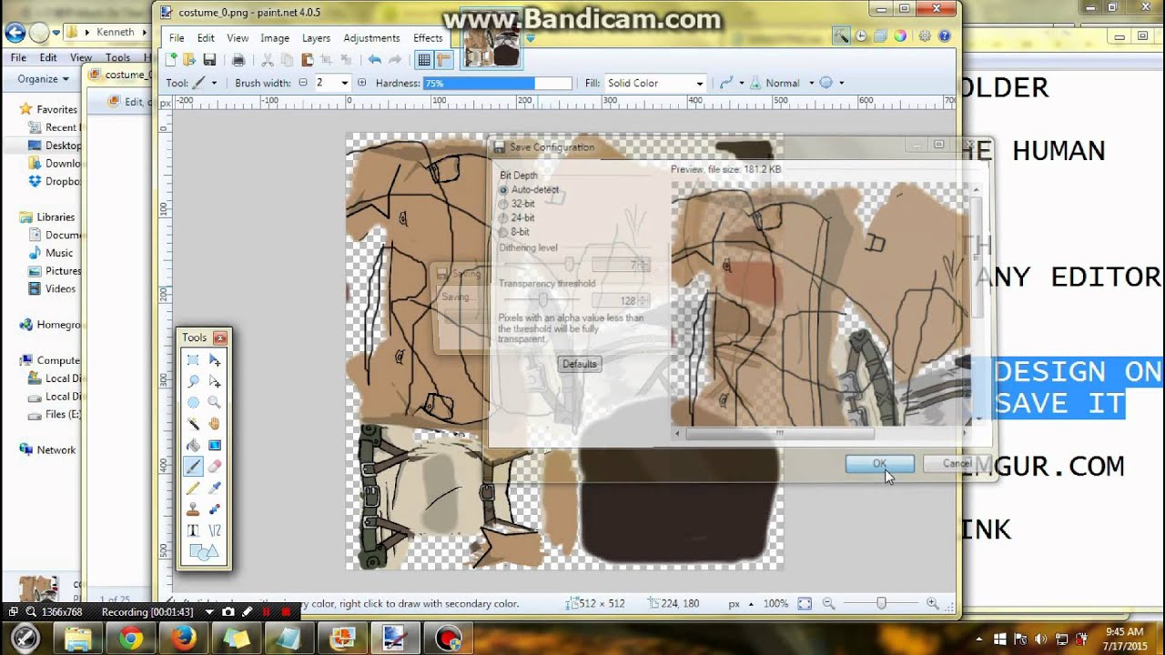 how to edit your skin custom skin for Aottg - YouTube