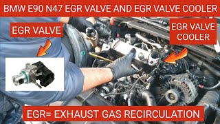 How to Remove off and Deep Clean the Dirty EGR Valve and EGR Valve Cooler on BMW 320d e90 n47 Engine