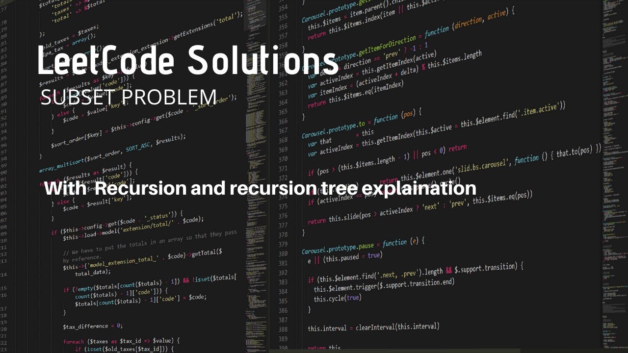 LeetCode Solutions - SUBSETS - YouTube