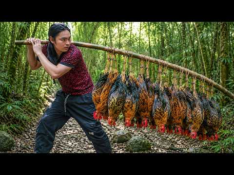 Wild Chicken Trapping Skills in the Deep Forest , Farm Life | SURVIVAL ALONE
