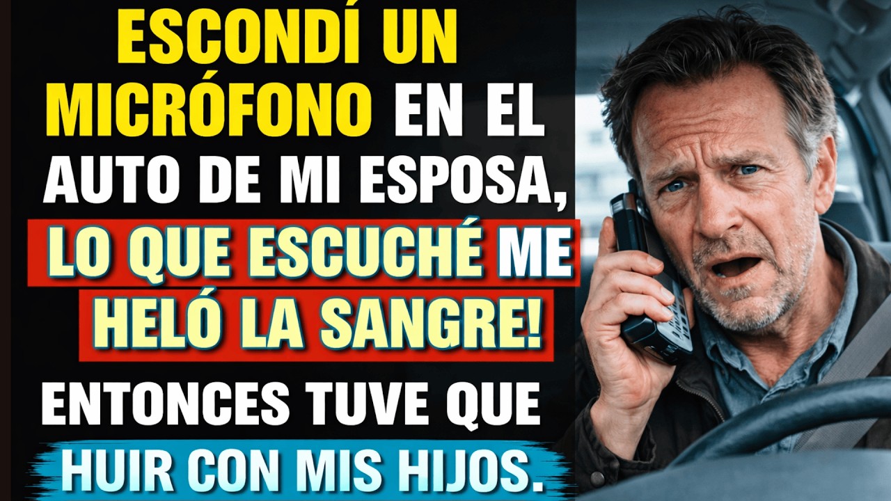 Encendí la grabadora en el auto de mi esposa    lo que escuché me obligó a huir con mis hijos