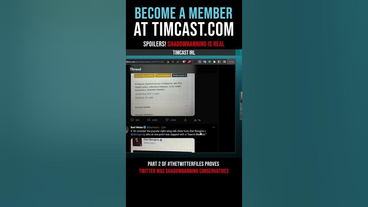 Timcast IRL – Spoilers! Shadowbanning Is Real #shorts