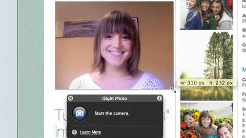 Apple - Software - iWeb - Adding a Photo with Your iSight Camera