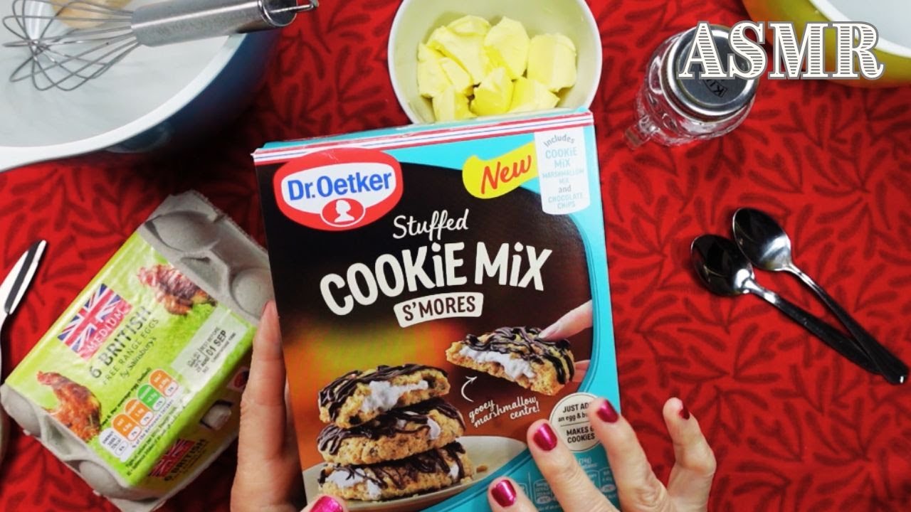 ASMR | Very Messy S'mores Cookies Baking! All in a Whisper with Taste Testing.