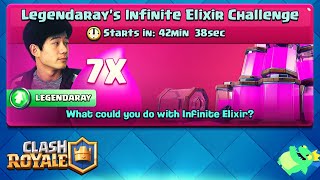 BEST DECK - LEGENDARY INFINITE ELIXIR CHALLENGE!! 7X ELIXIR INSANITY! - Part 1 || Clash Royale