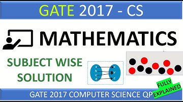 Mathematics | GATE 2017 - Subject Wise Complete Solution