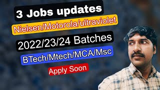 3 Job updates | 2022 and 2023 Batches | Fresher jobs