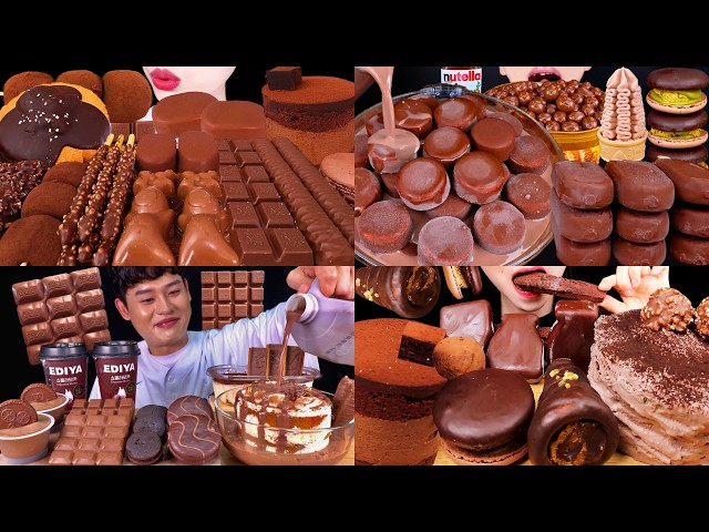 🍫 INSANE DESSERT ASMR MUKBANG 🤤 Chocolate, Ice Cream & Cake Eating Compilation 🍰 Pt 232