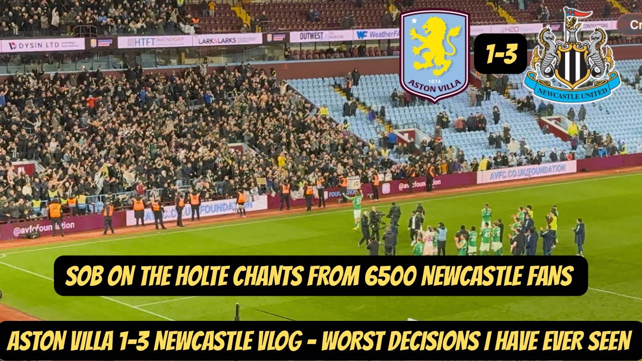 Aston Villa 1-3 Newcastle away day vlog - HUGE FA CUP UPSET AFTER DISGRACEFUL REFEREE DECISION !!!!
