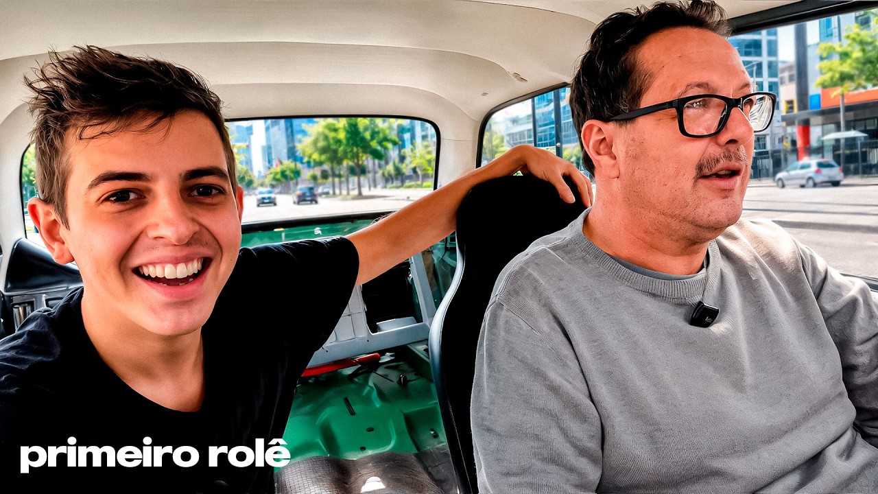 PRIMEIRA VOLTA DO MEU PAI COM O CHEVETTE ELÉTRICO