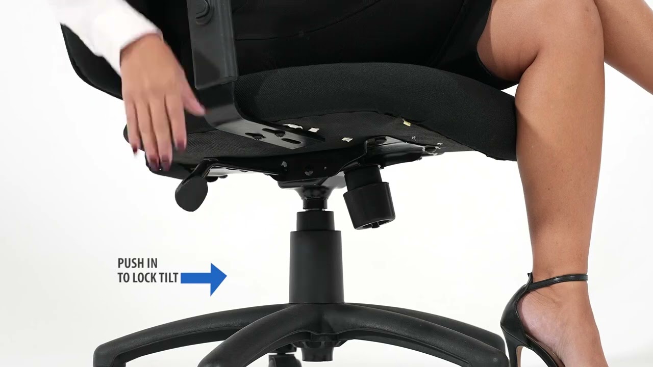 American Gaming Supply Boss Black Fabric Task Chair W/ Adjustable Arms