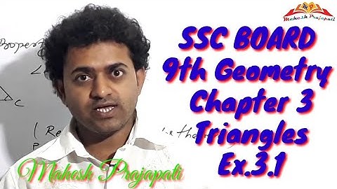 9th Geometry Practice 3.1 Part 1 | Triangles | Mahesh Prajapati