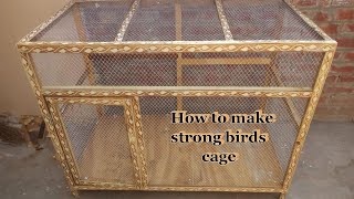 How to make Wooden Cage for birds | strong cage