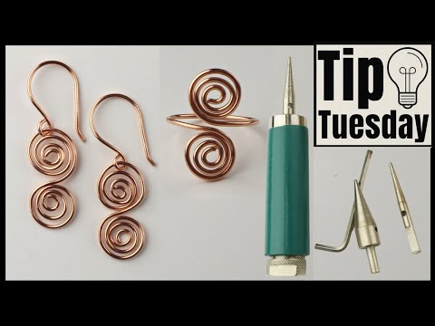 Double Spiral Wire Ring & Earrings // Tip Tuesday @beadalon Conetastic Tool Tutorial