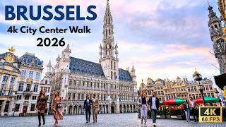 Exploring Historic City Center of Brussels Belgium | Peaceful & Relaxing 4k Walking Tour 2026 | ASMR