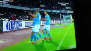 Napoli-Juventus 30-03-14 Goal di Mertens...Reazione dei tif