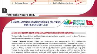 2021-2022 Eği̇ti̇m Öğreti̇m Yili 8. Sinif İnkilap Tari̇hi̇ 6. Üni̇te Genel Tekrari