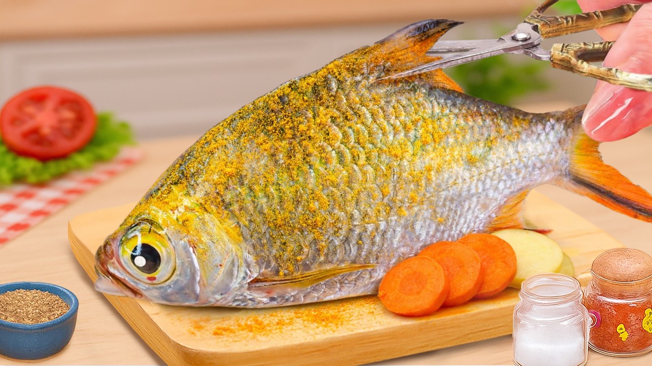 Tiny Fish Recipe 🐟 How to Make Turmeric Fish Curry with Rice Recipe ...