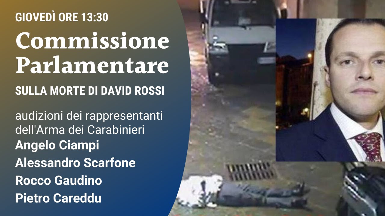 Commissione parlamentare David Rossi: rappresentanti Arma dei Carabinieri